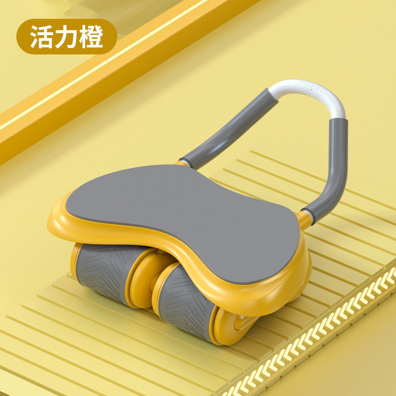四轮健腹轮新款大板肘撑可计数家用多功能腹肌训练器健身器材