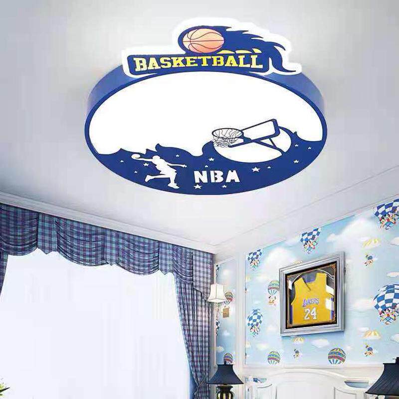 电竞男孩卧室灯圆形足球射门装饰男童青少年儿童房灯房间灯吸顶灯