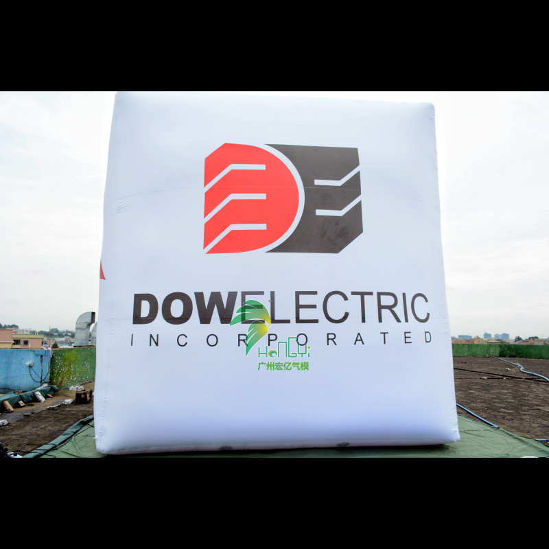 热销厂家直销广告宣传高清喷绘pvc充气升空正方形充气球场地装饰