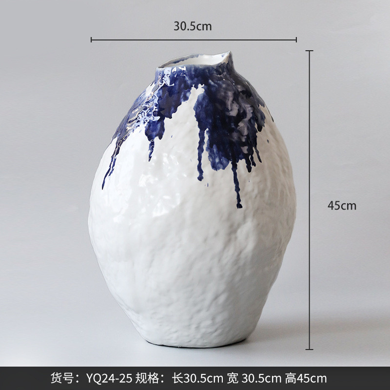 博西家居中式陶瓷花瓶景德镇摆件客厅插花风水培陶罐复古侘寂装饰