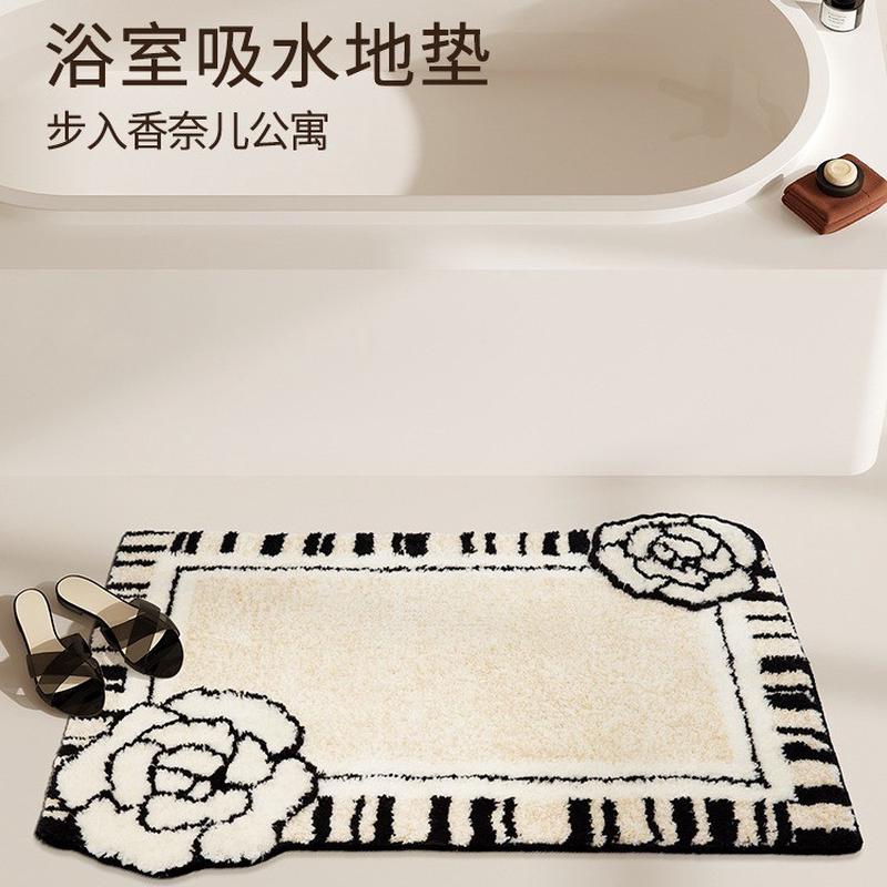 热销照镜风轻奢客厅地毯卧室床边沙发茶几植绒地毯厚款防滑拍奶油