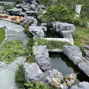 太湖石假山石材点缀批发庭院鱼池假山制作天然园林假山造景矿山石