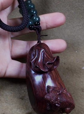海黄紫油梨老料扭转乾坤雕刻虎皮纹手把件文玩挂件木质雕刻手把件