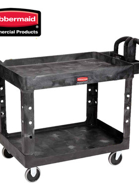 热销乐柏美两层工业用推车黑色fg452088工具车多用途推车