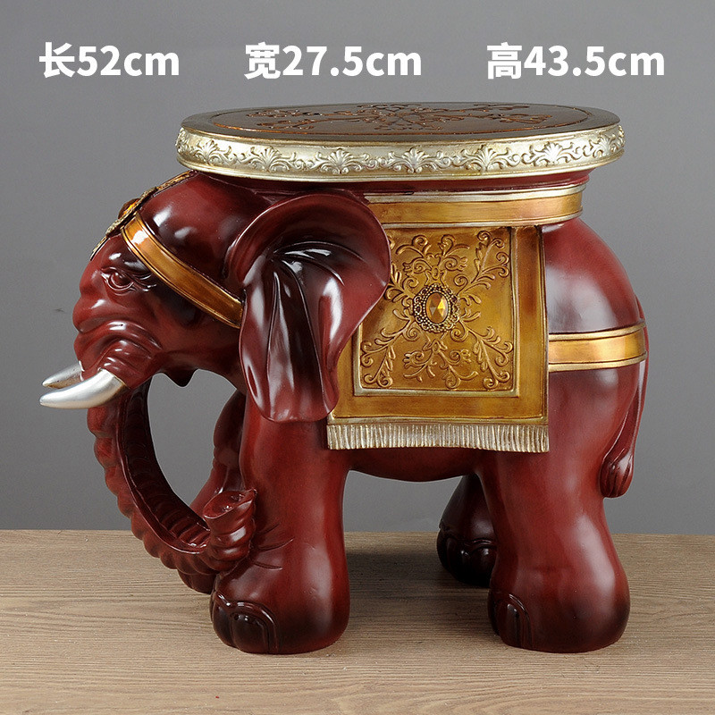 换鞋凳凳大象酒店客厅玄关进门口摆件乔迁送礼新房装饰品树脂工艺