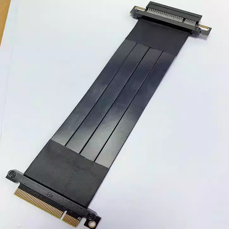 PCIE 3.0  4 X8 X16x延长线 180、90度 20cm显卡转接支持30系卡