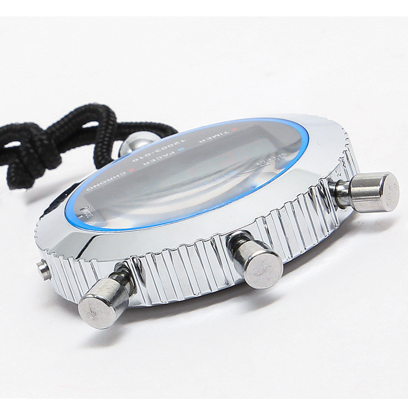 秒表计时器金属双排10道跑表裁判电子训练运动停表防水12003-010