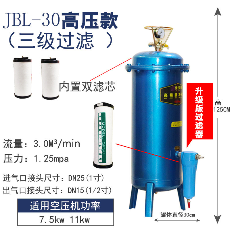 晶代工业级无油静音空压机380v空压机大功率220v大型汽修电动气泵