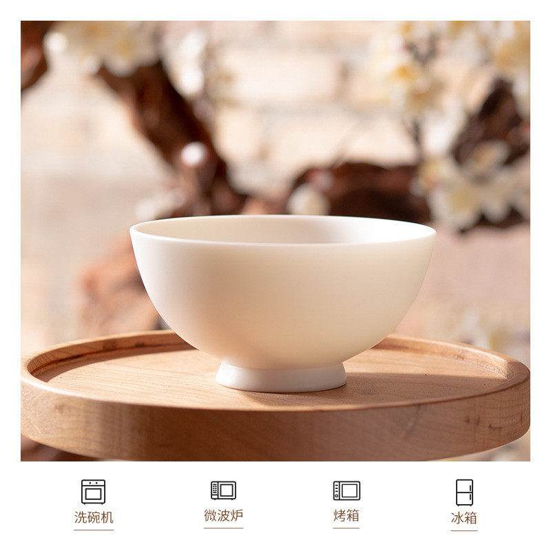 德化羊脂玉猪油白瓷陶瓷耐高温不烫手精致中式家用米饭碗汤碗餐具,家装主材,台上艺术碗盆,淘宝优惠券,粉丝福利购,淘宝优惠卷