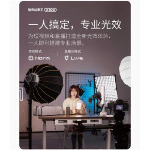 热销智云功率王x100补光灯直播拍摄打光灯拍照口袋灯户外亮灯常人
