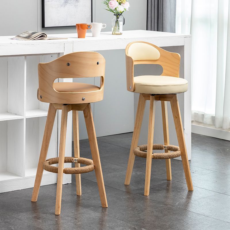 热销吧台椅实木旋转高脚凳子家用轻奢前台收银椅酒吧靠背椅现代简