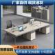 简约现代职员办公桌2 6人办公桌子办公室屏风工位办公桌椅组合