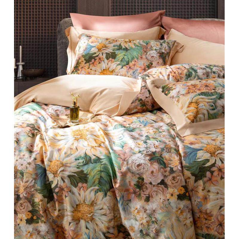 80支天美式数码印花四件套丝棉高档春夏床上用品被套床单4件套2米