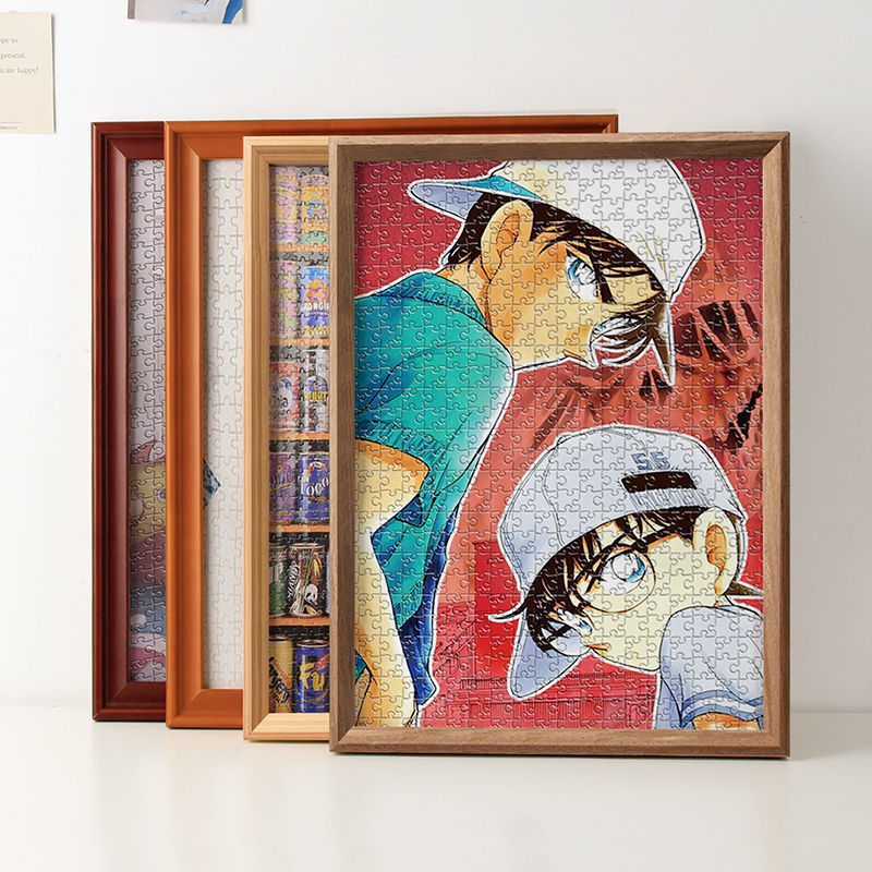 2o6x批发实木挂墙1000片500片2000片装裱画框架拼图相框50x75diy3