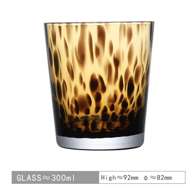 eu89批发{我的野性居家隔离时光}中古琥珀豹纹沙拉碗甜品碗ins玳