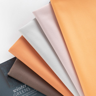 强水科技布加抱枕感荔枝纹沙发布料坐垫套窗垫厚皮仿皮布