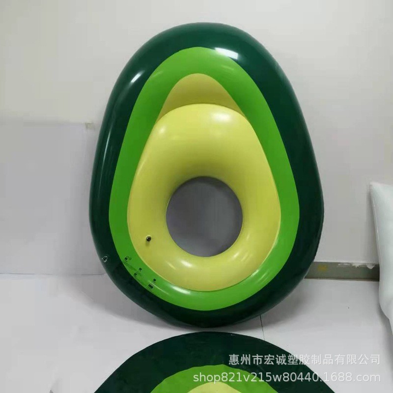 厂家直销超大牛油果游泳圈彩虹云朵浮排气垫充气水上漂浮气垫65