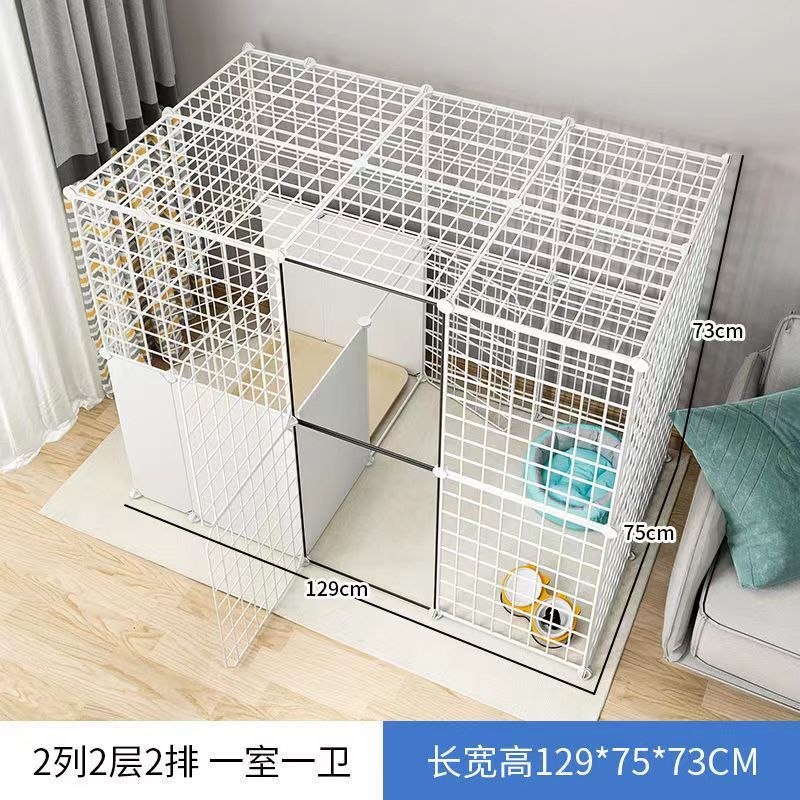 狗笼子中小型犬带厕所区泰迪柯基加粗家用室内狗围栏狗窝加厚别墅