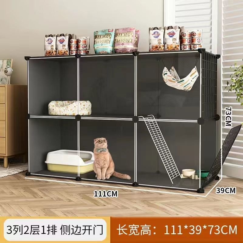 猫笼家用室内猫别墅封闭式猫笼子猫舍带厕所超大自由空间猫咪猫窝