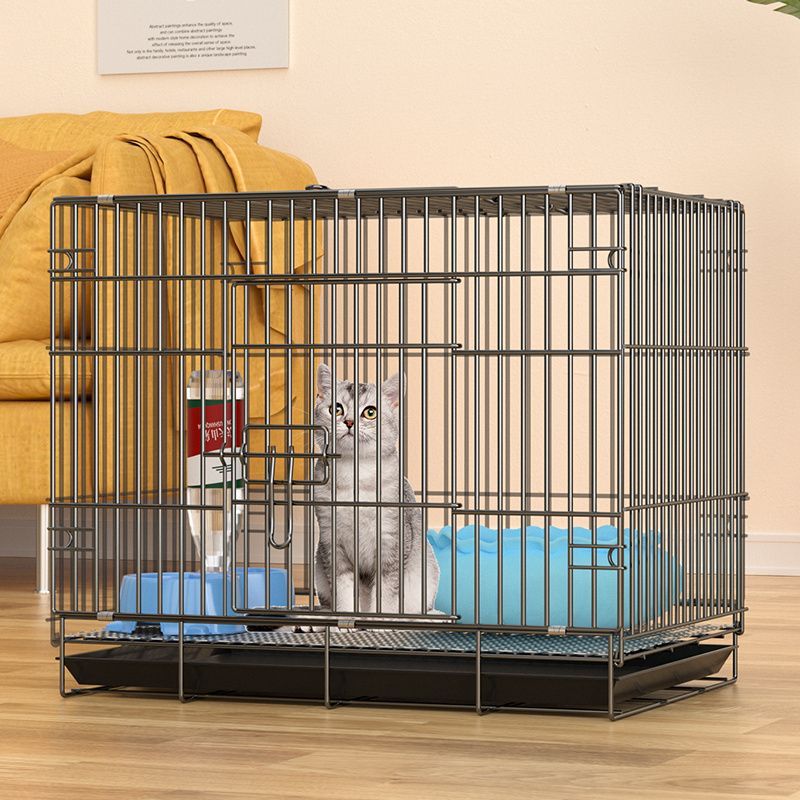 猫笼子铁笼子笼家用别墅幼笼加密双层加密带厕所小猫笼宠物折叠笼
