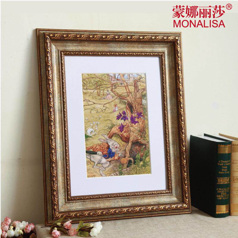 欧式画框复古雕花挂墙创意十字绣裱ps油画框ps发泡相框摆台
