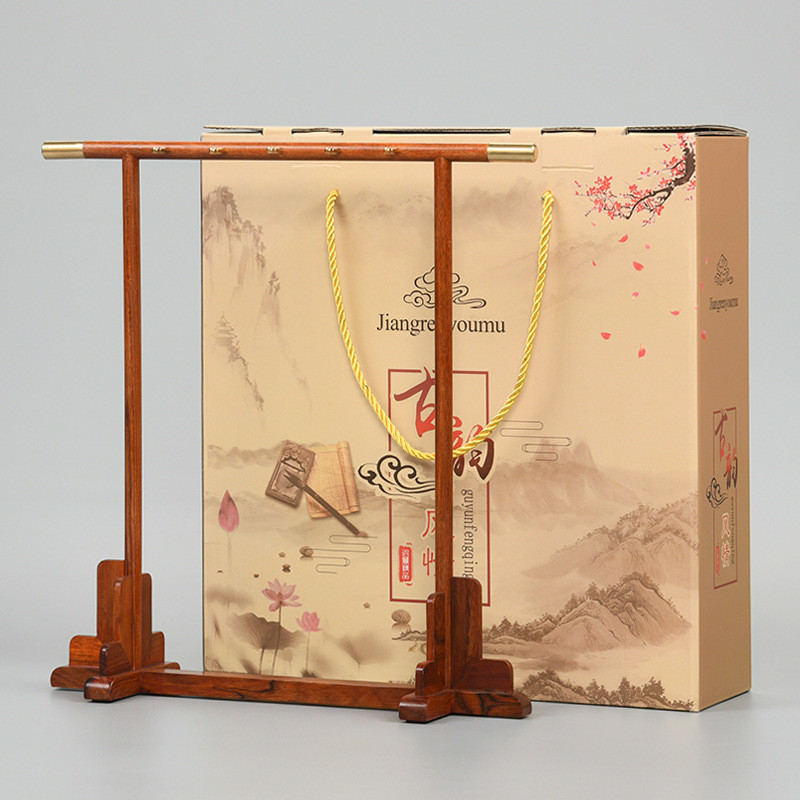 厂家供应文房四宝用具书法笔架酸枝嵌铜整体笔架毛笔挂