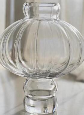 中古风新中式玻璃花瓶复古高级感花器轻奢风花插装饰品可混