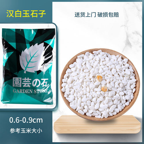 c犕150石子白石子砾石白色鹅卵石庭院铺地阳台造景斤花园露营小白