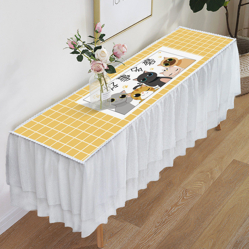 4txn批发茶几套罩全包桌布蕾丝长方形电视柜客厅布艺盖机茶巾布垫