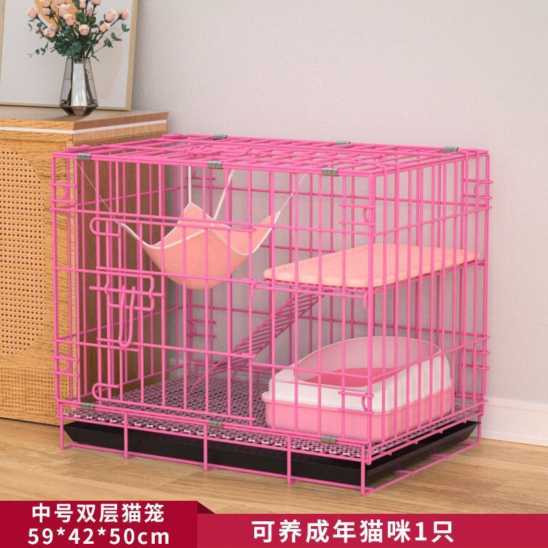 猫笼双层家用室内大折叠两层别墅猫咪窝空舍屋自由空间不占地
