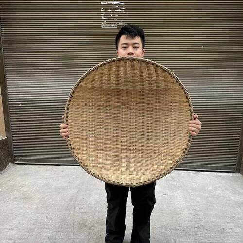54n大筲箕竹簸箕收纳筐传统纯手工竹编瓜果盘四川装卤肉卤菜洗菜