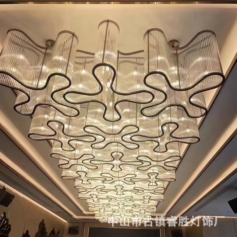非标定制图来灯具设计工程售楼部吊灯酒店茶楼别墅商超会所水晶灯