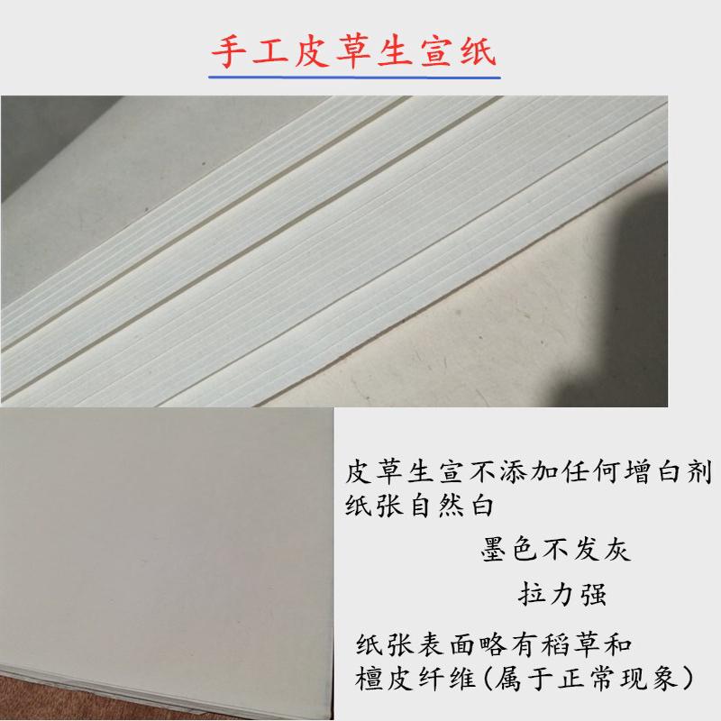大规格云龙皮纸皮草宣纸加厚四尺六尺八尺丈二双层夹宣半生熟宣手