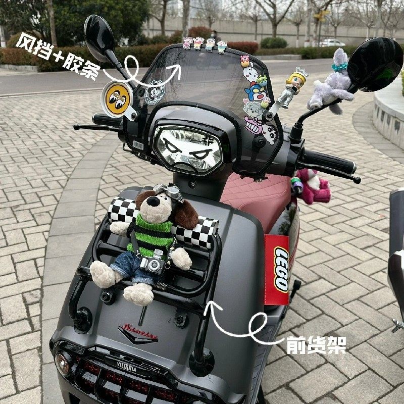 摩托车装饰公仔掌门狗尾部小配件大全ns125la踏板维多利亚150通用