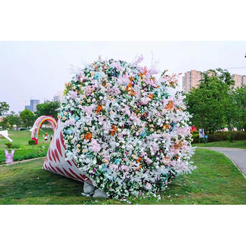 巨型美陈花束仿真大玫瑰装饰景区打卡拍照网红活动道具纸艺花朵造