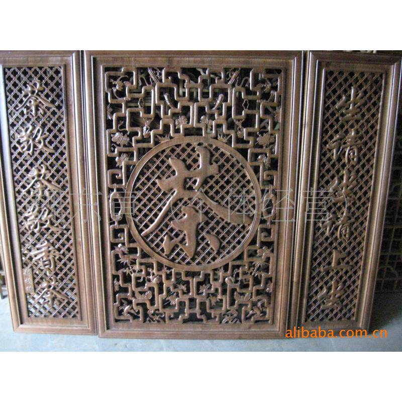 装修木雕工艺摆件/花格/屏风/玄关中式仿古/电视背景墙