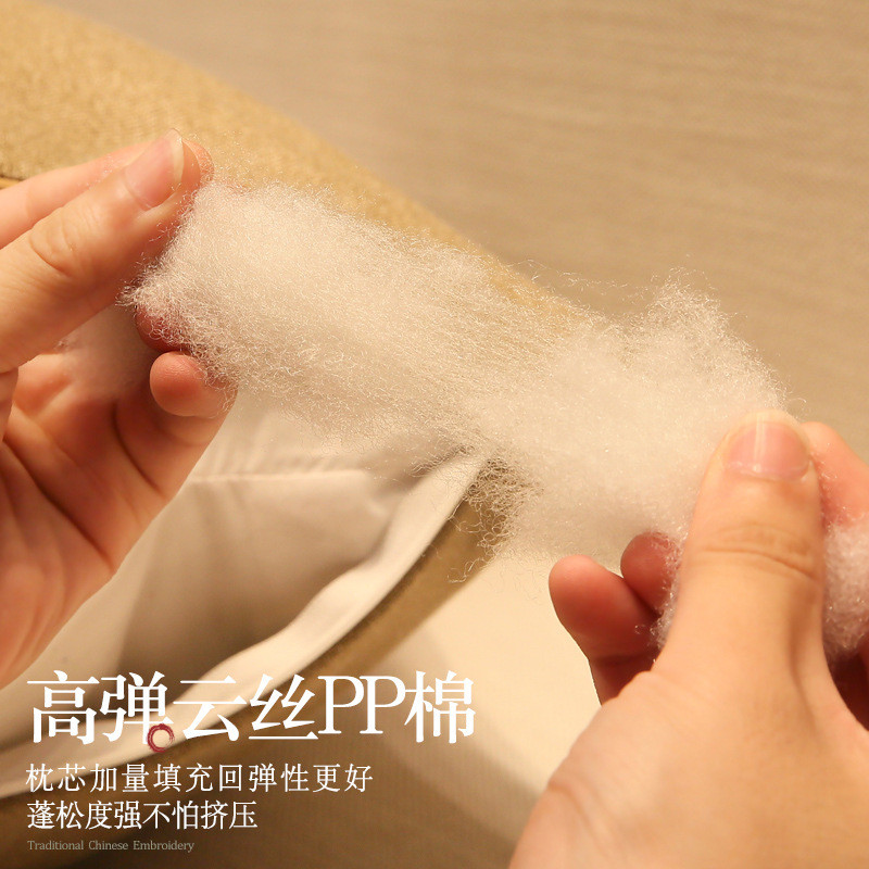 热销v2ws批发靠枕床头棉麻中式长条抱枕沙发靠垫套大号腰枕家用靠