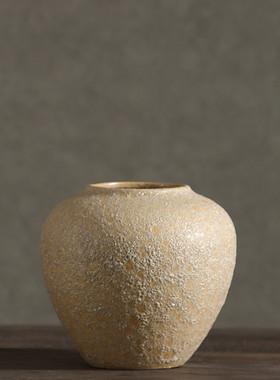 粗复古景德镇陶罐新中式陶瓷花瓶客厅插花装饰品酒店民宿餐桌摆件