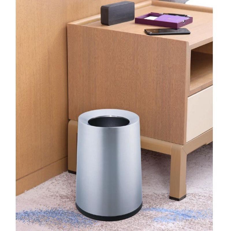 热销塑料锥形桶客房房间桶gpx-3s银色酒店洗手间卧室酒店房间垃圾