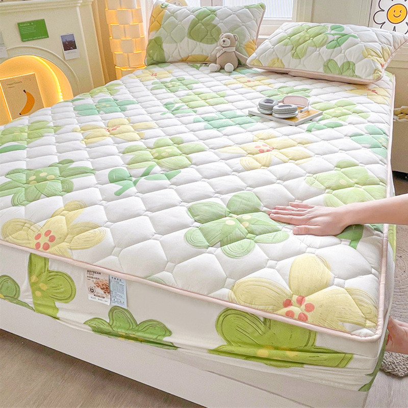 卡通儿童防水隔席梦思夹棉床笠单件尿床垫保护罩全包床单套三件套