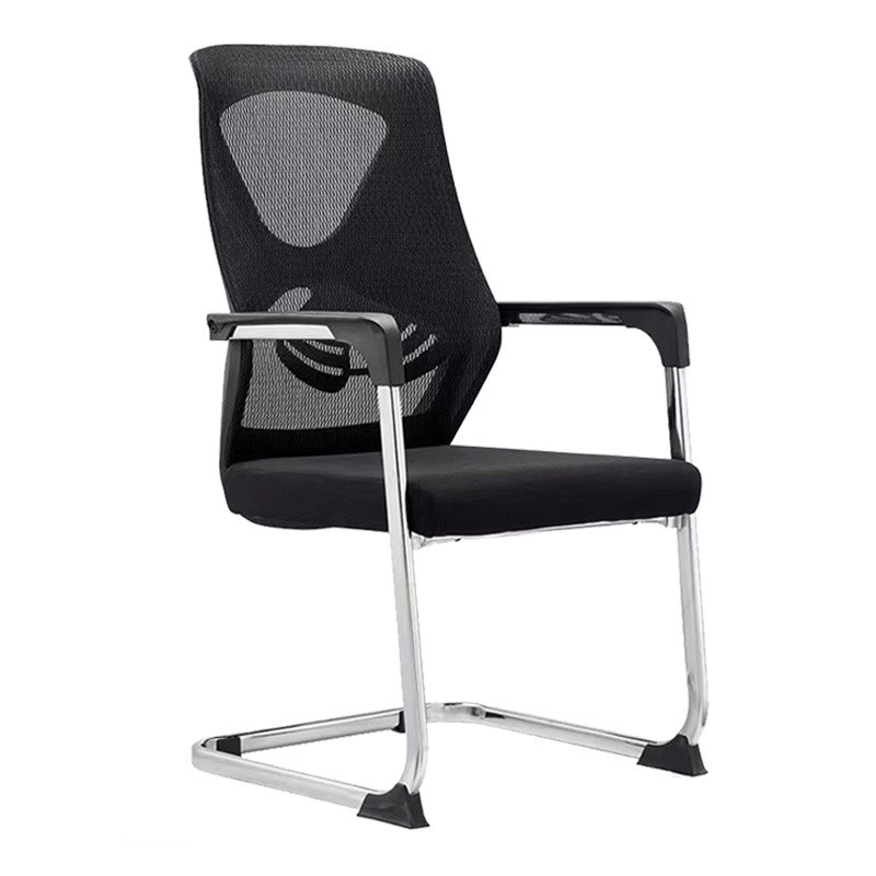 厂家直销办公电脑透气网布休闲护腰职员椅人体弓形时尚会议椅子