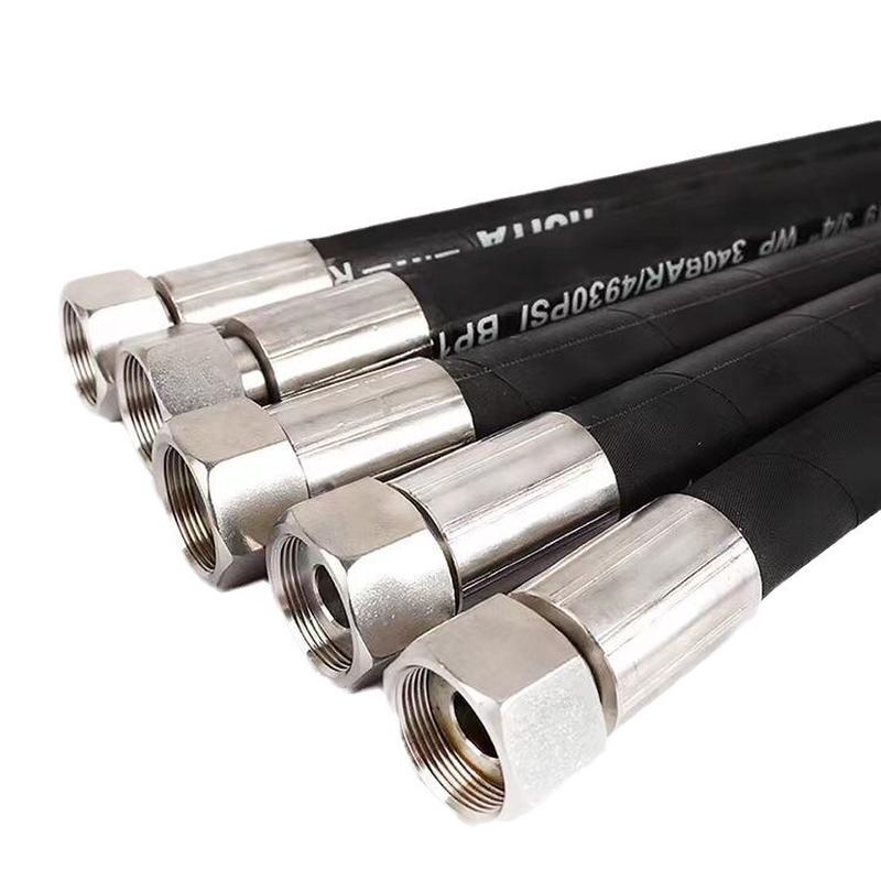 工程机械高压油管总成钢丝编织橡胶管耐高温软管挖机农机液压油管