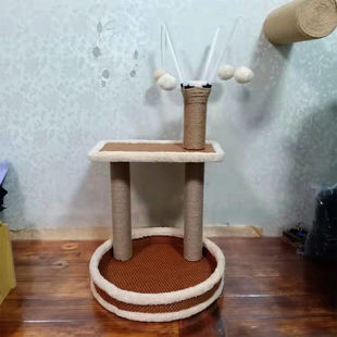 猫爬架小型剑麻猫抓柱一体猫窝猫架猫树猫跳台四季藤席厂家批发