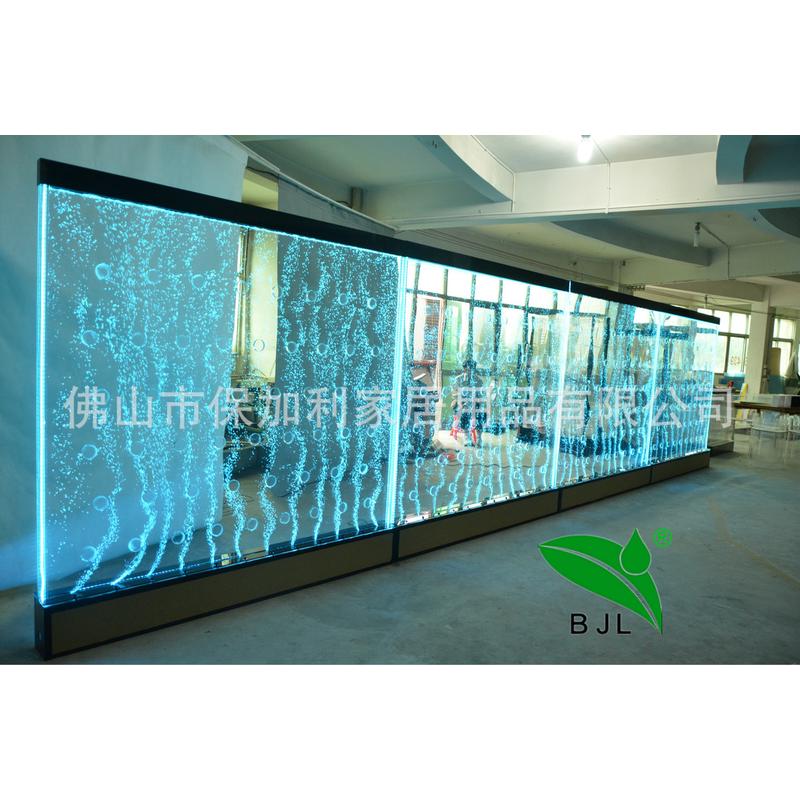 玄关隔断酒柜屏风客厅鱼缸装饰水幕墙流水墙亚克力气泡墙加湿墙