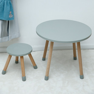 儿童圆桌写字椅 宝宝幼儿园游戏圆桌子椅子 ins儿童桌椅套装