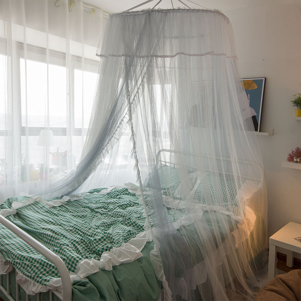 dtp9批发单开门大纬度圆顶大床1.8m2米蚊帐买单开门花边双层公主