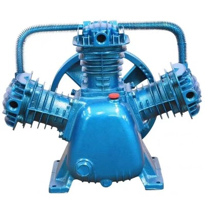 捷豹款高压缸三缸空压机机头打气泵配件双缸头空气压缩机泵头