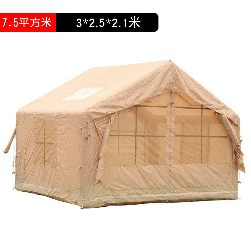 野外露营帐篷户外棉布自动快速防雨营地野餐小屋型便携式充气帐篷