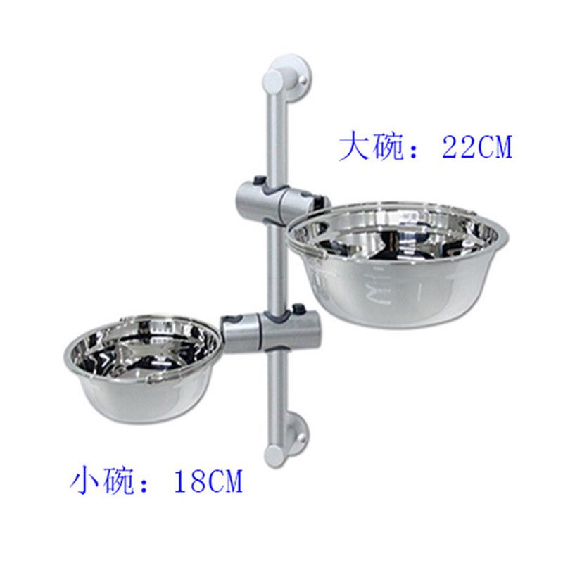 加工定制新款悬挂式升降碗防噎狗碗不锈钢宠物喂食器大号双碗防滑