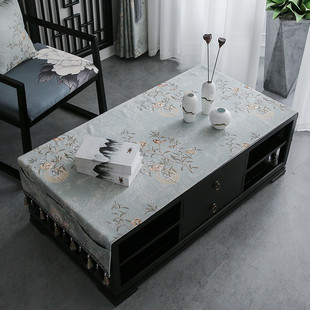 新中式红木茶几桌布盖布中国风古典禅意长方形盖餐桌布艺电视柜巾